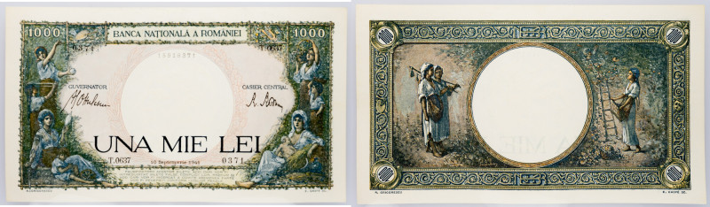 Romania, 1000 Lei 1941 Romania, 1000 Lei 1941, P# 52a, | UNC

Grade: UNC