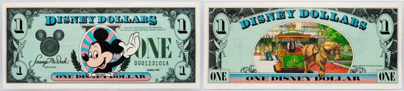 USA, 1 Disney Dollar 1988 USA, 1 Disney Dollar 1988, , Disneyland, Mickey | aUNC...