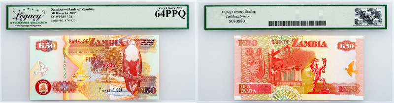 Zambia, 50 Kwacha 2003, Legacy - Very Choice New 64PPQ Zambia, 50 Kwacha 2003, P...