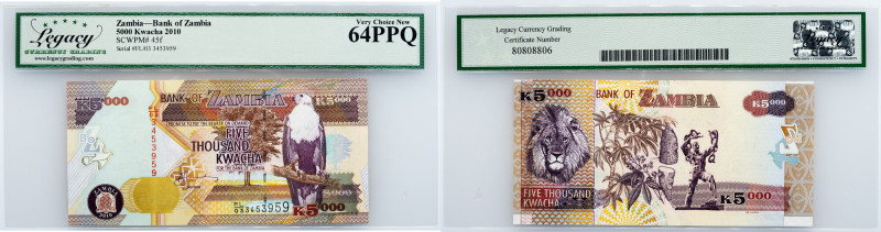 Zambia, 5000 Kwacha 2010, Legacy - Very Choice New 64PPQ Zambia, 5000 Kwacha 201...