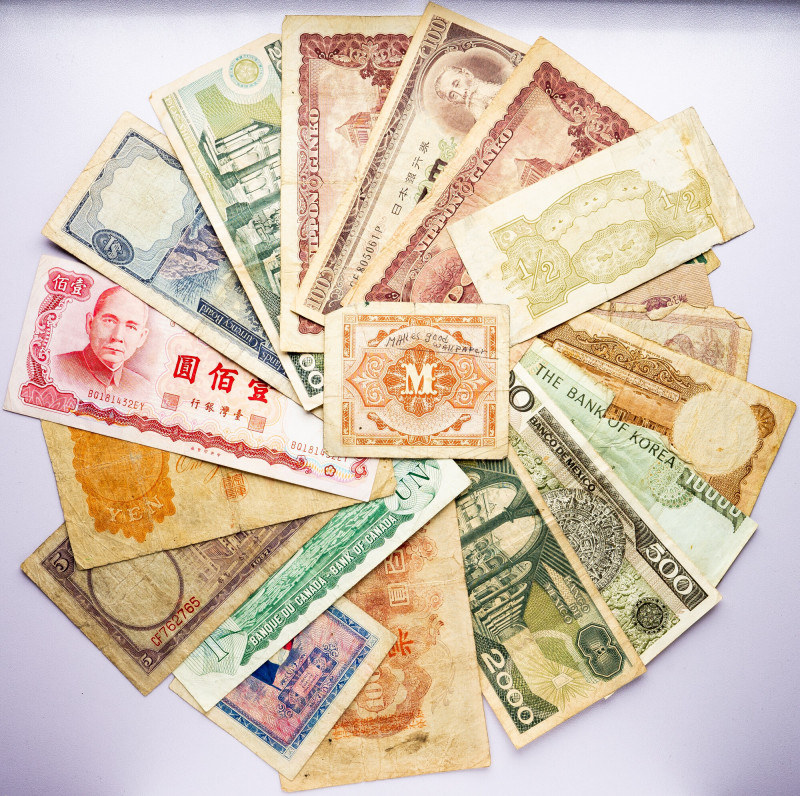 Banknotes, Lot of 20pcs Banknotes, Lot of 20pcs | circulation quality, sold as s...