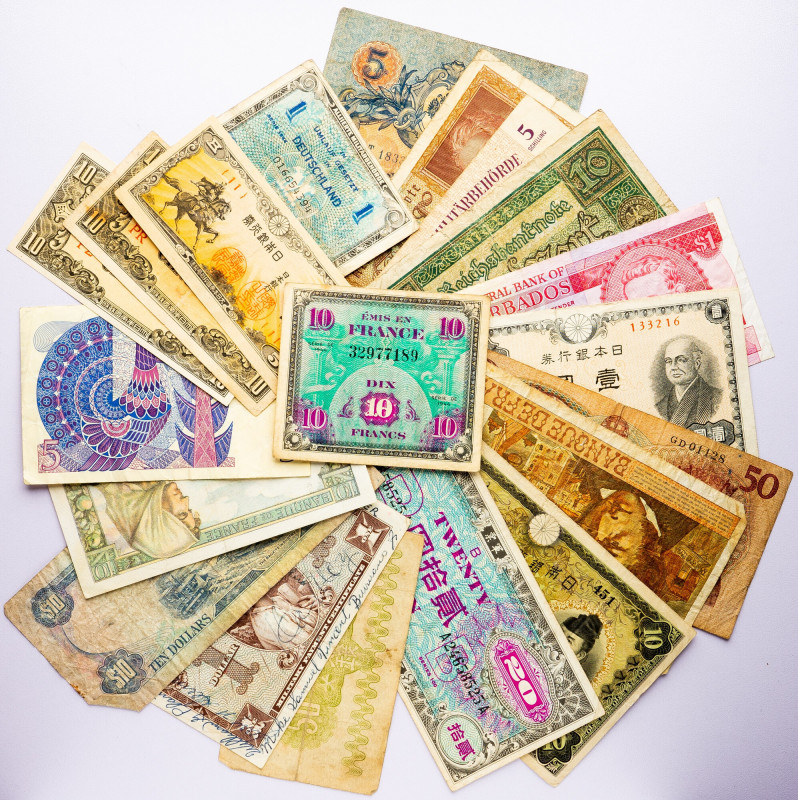 Banknotes, Lot of 20pcs Banknotes, Lot of 20pcs | circulation quality, sold as s...