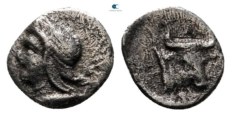 Mysia. Kyzikos circa 450-400 BC. 
Hemiobol AR

8 mm, 0,28 g



very fine