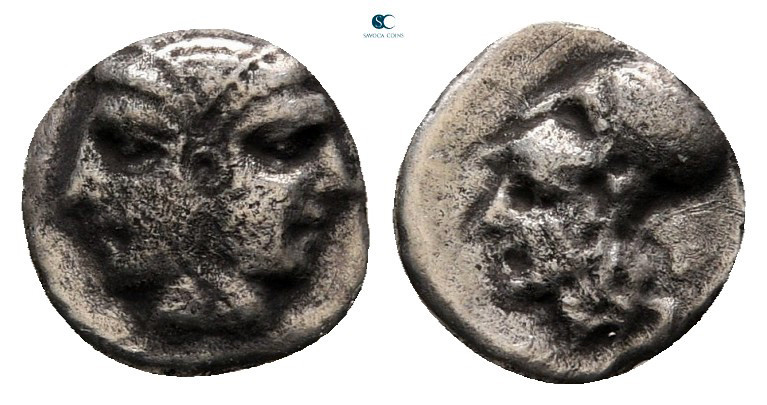 Mysia. Lampsakos circa 390-330 BC. 
Hemiobol AR

8 mm, 0,35 g



very fin...