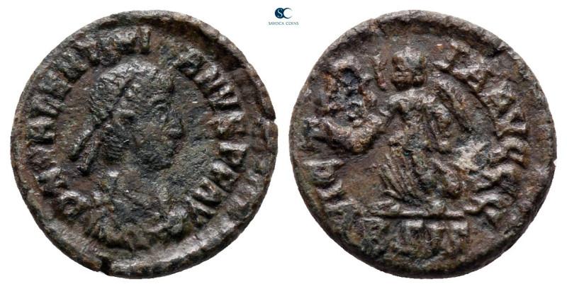 Valentinian II AD 375-392. Siscia
Follis Æ

13 mm, 1,05 g



very fine