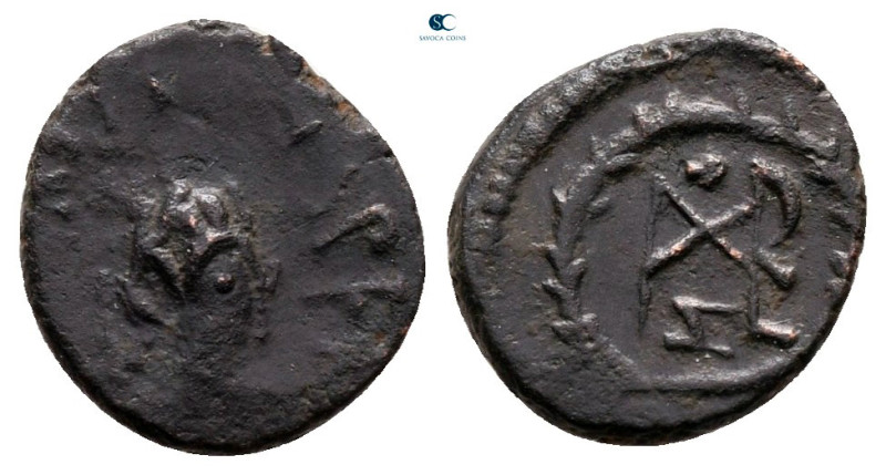 Marcian AD 450-457. Constantinople
Nummus Æ

11 mm, 0,78 g



very fine