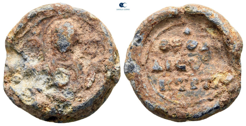 AD 800-1200. 
Seal Pb

19 mm, 7,82 g



nearly very fine