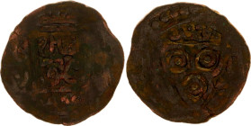 Central Asia Timur (Tamerlan) Fals 1385 AH 786 Samarqand
Album 2389, Zeno #117703, N# 323715; Copper 3.55 g.; VF