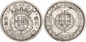 Macao 5 Patacas 1952
KM# 5, Schön# 8, N# 12526; Silver; AUNC