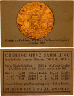 Netherlands East Indies 2-1/2 Cents 1920 German Collector's Coin Card
KM# 316, N# 6243; Wilhelmina; Foil Coin; Rare German Card