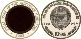 Korea 10 Won 2002
KM# 887, N# 55097; Silver., Proof; Final issue of the Austrian Schilling
