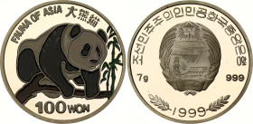 Korea 100 Won 1999
KM# 631, N# 196563; Silver., Proof; Panda