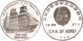 Korea 500 Won 1988
KM# 17, N# 145472; Silver (.999), Proof; 30th Anniversary of Gorch Fock; Mintage 10000 pcs.