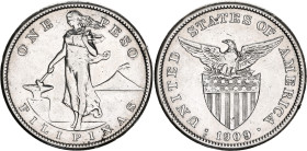 Philippines 1 Peso 1909 S
KM# 172, N# 4634; Silver; VF