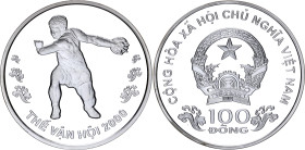 Vietnam 100 Dong 2000
KM# 79, Schön# 120, N# 69343; Silver., Proof; Summer Olympics Sydney 2000 - Discus Thrower
