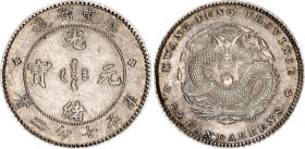 China Kwangtung 10 Cents 1890 - 1908 (ND) PCGS AU 55
Y# 200, N# 7386; Silver