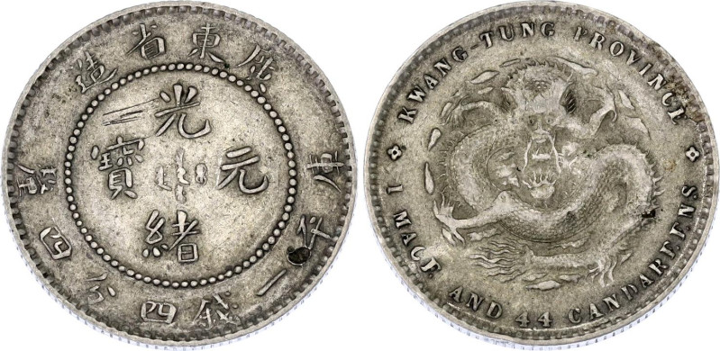 China Republic 20 Fen 1909 - 1911 (ND)
Y# 205, N# 17772; Silver 5.30 g.; Guangd...