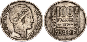 Algeria 100 Francs 1950
KM# 93, Lec# 55, N# 1755; Copper-nickel; French Colony; Paris Mint; AUNC
