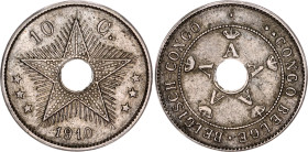 Belgian Congo 10 Centimes 1910
KM# 18, LA# BCM-7, N# 3167; Copper-nickel; Albert I; Brussels Mint; UNC
