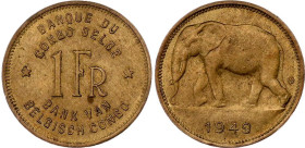 Belgian Congo 1 Franc 1949
KM# 26, N# 6314; Leopold III; UNC
