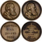 Egypt Lot of 2 Token 1859 -1860
Bronze; Entrance to Egyptian Hall; XF