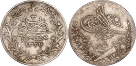 Egypt 20 Qirsh 1911 AH 1327//3 H
KM# 310, N# 28413; Silver; Mehmed V; Heaton's Mint, Birmingham; VF