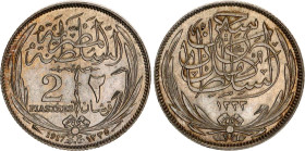 Egypt 2 Piastres 1917 AH 1335
KM# 317.1, N# 18223; Silver; Hussein Kamel; Occupation Coinage; UNC