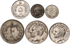 Iran Lot of 6 Coins 1931 -1975
With silver; Various denominations and dates; VF-XF