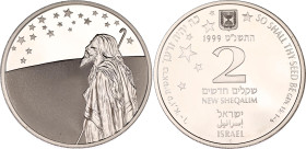 Israel 2 New Sheqalim 1999 JE 5759
KM# 334, N# 236412; Silver., Proof; Biblical Art - So Thy Seed Shall Be; Mintage: 5843 pcs.