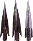Ancient Greece Olbia Black Sea 3 x Arrowhead 600 - 400 BC (ND)
Bronze; Arrowheads used as proto-currency (primitive money) at Black Sea Shythia; XF
