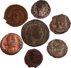 Roman Empire Lot of 7 Follis 290 - 390 AD
Bronze; Variuos rulers; G/VG