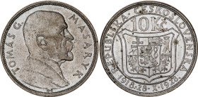 Czechoslovakia 10 Korun 1928
KM# 12, N# 12621; Silver; 10th Anniversary of Independence; AUNC with minor hairlines