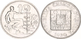 Czechoslovakia 10 Korun 1930
KM# 15, Schön# 10, N# 7797; Silver; Kremnitz Mint; UNC