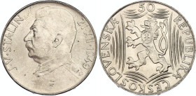 Czechoslovakia 50 Korun 1949
KM# 28, Schön# 36, N# 3975; Silver; 70th Birthday - Josef V. Stalin; UNC