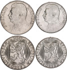 Czechoslovakia 50 - 100 Korun 1949
KM# 28, 30; Silver; 70th Birthday - Josef V. Stalin; AUNC