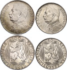 Czechoslovakia 50 - 100 Korun 1949
KM# 28, 30; Silver; 70th Birthday - Josef V. Stalin; UNC, Toning