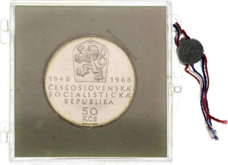 Czechoslovakia 50 Korun 1968 Proof
KM# 65, N# 20206; Silver., Proof; 50th Anniv...