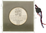 Czechoslovakia 50 Korun 1968 Proof
KM# 65, N# 20206; Silver., Proof; 50th Anniversary of Independence; Mintage 2000 pcs; In original sealed box