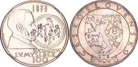 Czechoslovakia 100 Korun 1972 Pattern NGC UNC
Silver; Josef Václav Myslbek; NGC UNC Det. cleaned