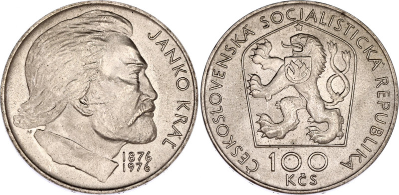 Czechoslovakia 100 Korun 1976
KM# 84, N# 20213; Silver; 100 Years - Death of Ja...