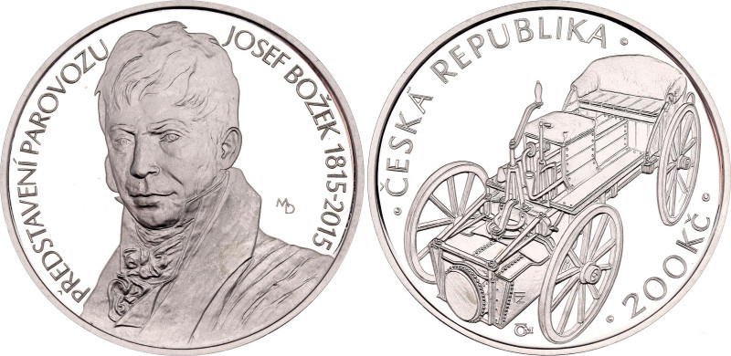 Czech Republic 200 Korun 2015
KM# 155, N# 78500; Silver., Proof; 200th Annivers...