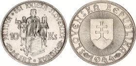 Slovakia 10 Korun 1944
KM# 9.1, Schön# 7, N# 14334; Silver; Prince Pribina; AUNC