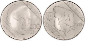 Slovakia 200 Korun 1995
KM# 25, N# 23344; Silver; 100th Anniversary - Birth of Mikulas Galanda; UNC