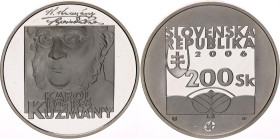 Slovakia 200 Korun 2006
KM# 87, N# 33069; Silver., Proof; 200th Anniversary of Birth of Karol Kuzmány; Mintage 12450