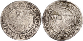 Austrian States Salzburg 4 Kreuzer / Batzen 1519 M
HZ 257, Pr. 256, N# 149460; Silver; Matthäus Lang von Wellenburg; XF, weak strike