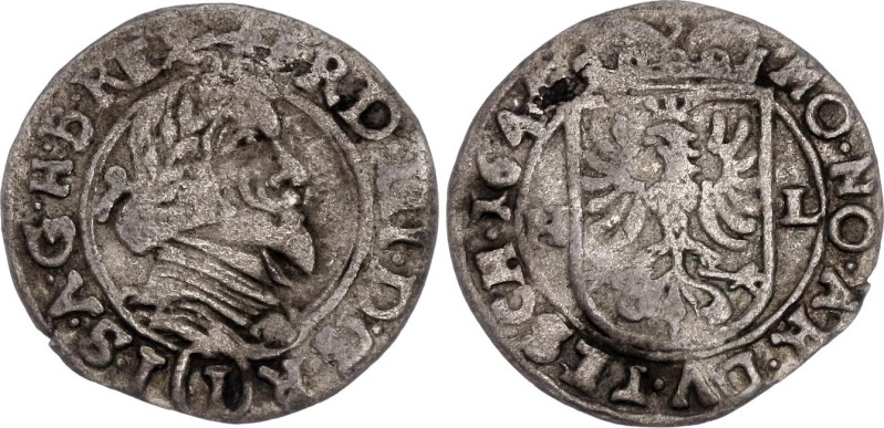 Bohemia 1 Kreuzer 1644 HL
KM# 43, N# 185667; Silver; Ferdinand III; VG