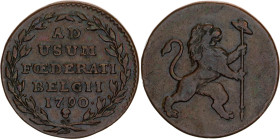 Austrian Netherlands 2 Liards 1790
KM# 45, N# 3869; Copper; Brabant Revolution; Insurrection Coinage; XF