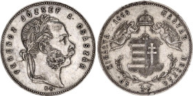 Hungary 1 Forint 1869 KB
KM# 449.1, N# 33872; Silver; Franz Joseph I; AUNC, original toning and edge rick