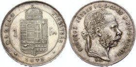 Hungary 1 Forint 1879 KB
KM# 453; Silver; Franz Joseph I