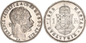 Hungary 1 Forint 1882 KB R1
KM# 469, N# 26846; Silver; Franz Joseph I; XF